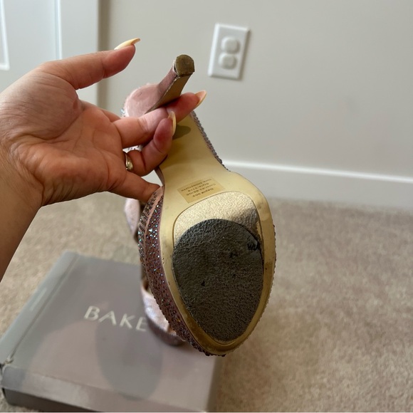 Rhinestone Elegant Peep-Toe Platform Heels - Picture 9 of 15